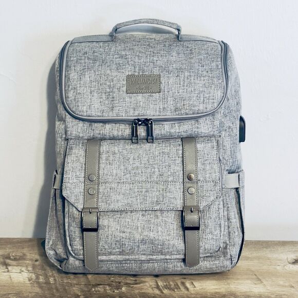 Yalundisi Other - YALUNDISI Vintage Backpack Travel Laptop Backpack with usb Gray Greay NWOT